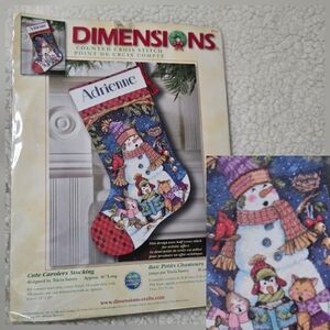 Dimensions Cross Stitch Stocking Kit Cute Carolers